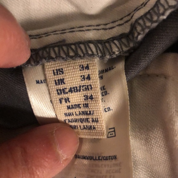 NWT Lands End Canvas Men’s Plain Front Straight Fit Steel Gray Chinos - 34 x 30 - Picture 12 of 15